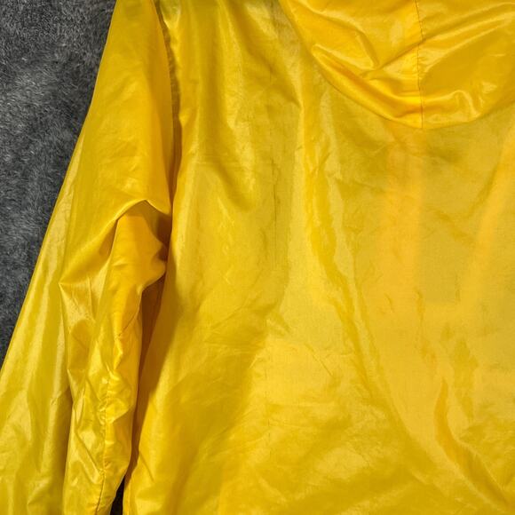 Gap Rain Gear Jacket Mens Medium Yellow Loud Vintage Pullover Pocket Stained - Picture 6 of 11